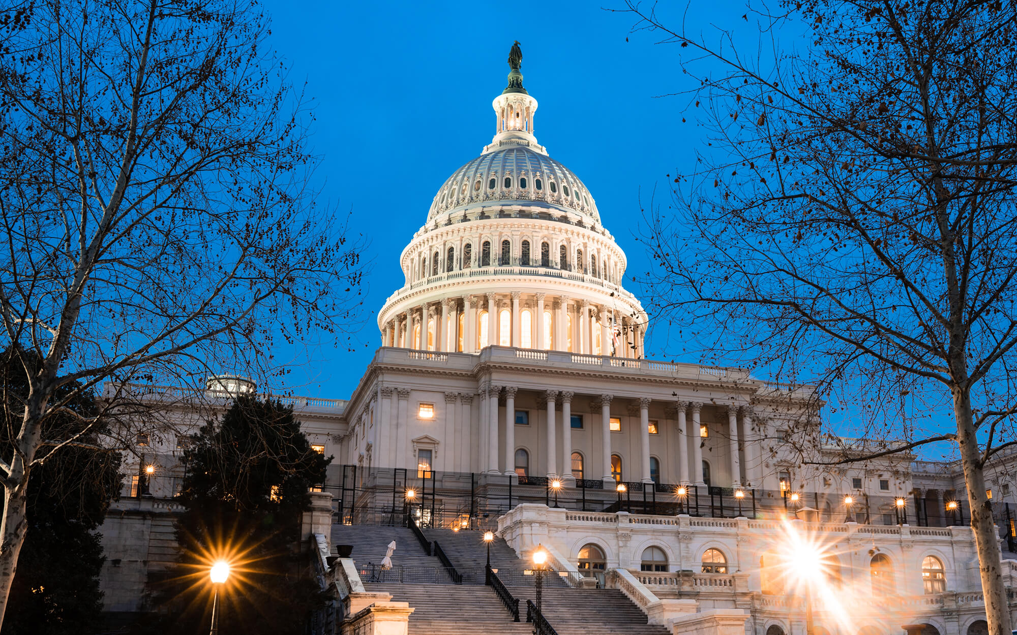 Capital Building at night