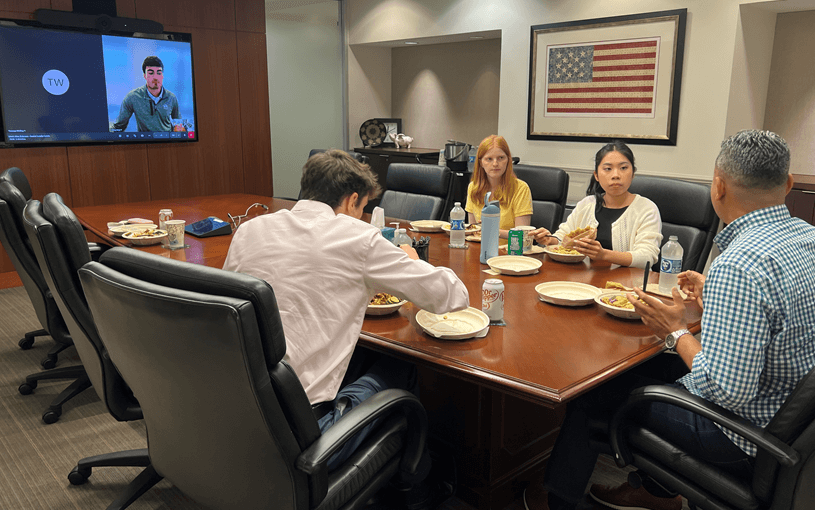 ICBA interns 2024 meeting senior staff